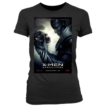 X-Men: Apocalypse (2016) Women's Junior Cut Crewneck T-Shirt
