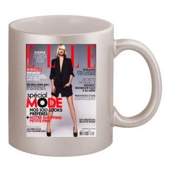 Eva Herzigova 11oz Metallic Silver Mug