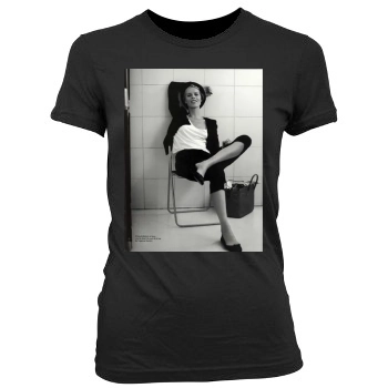 Eva Herzigova Women's Junior Cut Crewneck T-Shirt