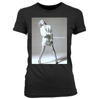 Eva Herzigova Women's Junior Cut Crewneck T-Shirt