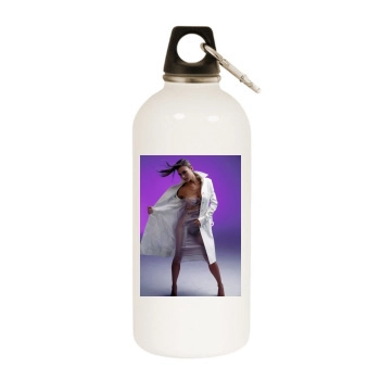 Josie Maran White Water Bottle With Carabiner