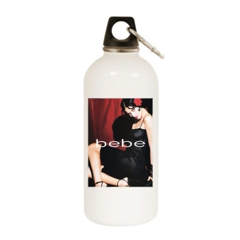 Adriana Lima White Water Bottle With Carabiner