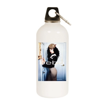 Adriana Lima White Water Bottle With Carabiner