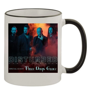 Disturbed 11oz Colored Rim & Handle Mug