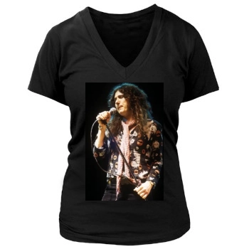 Whitesnake Women's Deep V-Neck TShirt