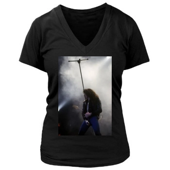 Whitesnake Women's Deep V-Neck TShirt