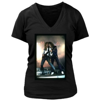 Whitesnake Women's Deep V-Neck TShirt