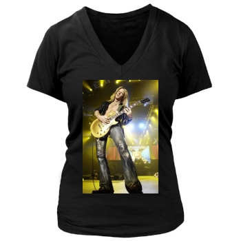 Whitesnake Women's Deep V-Neck TShirt