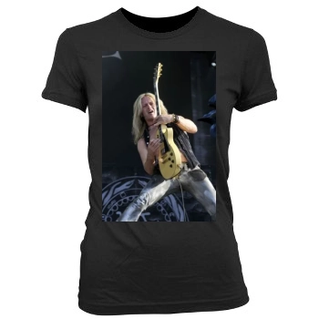 Whitesnake Women's Junior Cut Crewneck T-Shirt