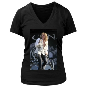 Whitesnake Women's Deep V-Neck TShirt