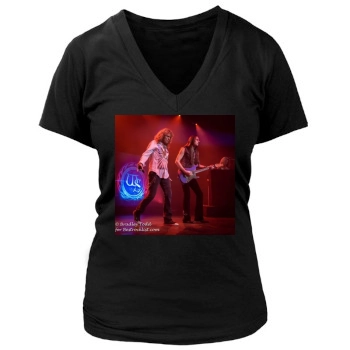 Whitesnake Women's Deep V-Neck TShirt