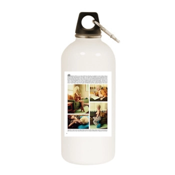 June Cochran White Water Bottle With Carabiner
