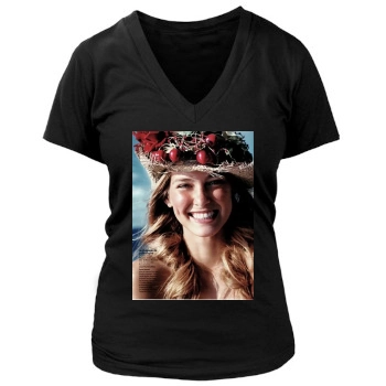 Bar Refaeli Women's Deep V-Neck TShirt