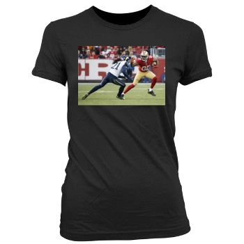 Janoris Jenkins Women's Junior Cut Crewneck T-Shirt