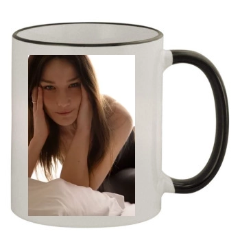 Carla Bruni 11oz Colored Rim & Handle Mug