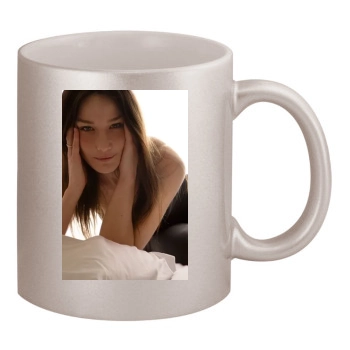 Carla Bruni 11oz Metallic Silver Mug