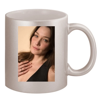 Carla Bruni 11oz Metallic Silver Mug