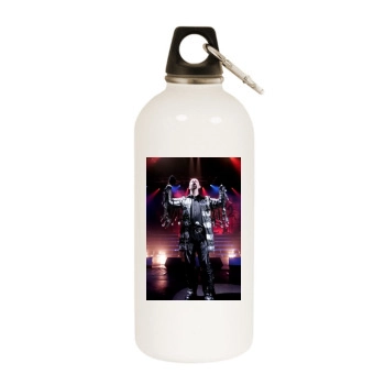 Judas Priest White Water Bottle With Carabiner