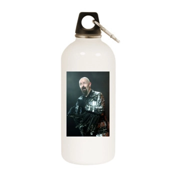 Judas Priest White Water Bottle With Carabiner