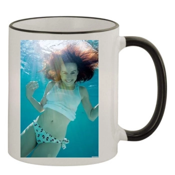 Carla Gugino 11oz Colored Rim & Handle Mug