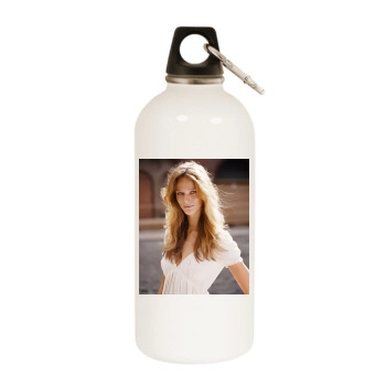 Carmen Kass White Water Bottle With Carabiner