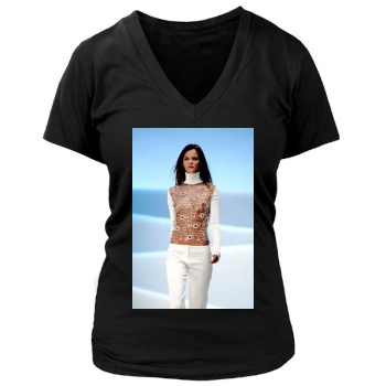 Carmen Kass Women's Deep V-Neck TShirt