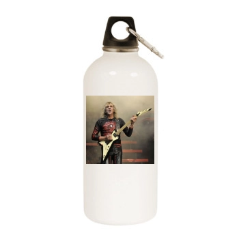 Judas Priest White Water Bottle With Carabiner