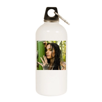 Kehlani White Water Bottle With Carabiner