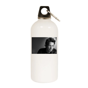 Chris Cornell White Water Bottle With Carabiner