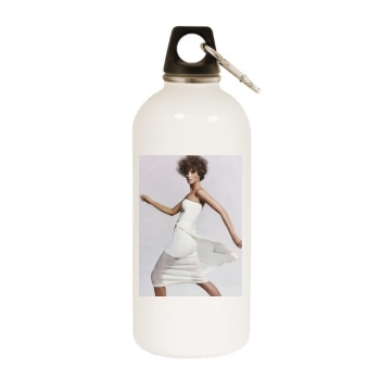 Christy Turlington White Water Bottle With Carabiner