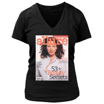 Christy Turlington Women's Deep V-Neck TShirt