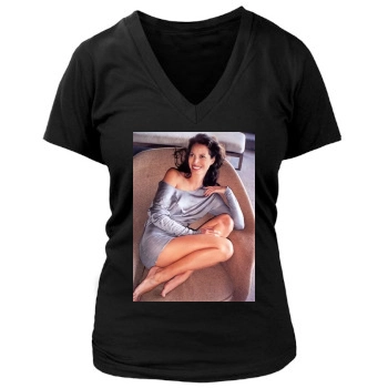 Christy Turlington Women's Deep V-Neck TShirt