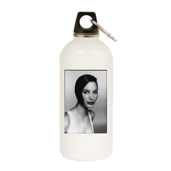 Christy Turlington White Water Bottle With Carabiner