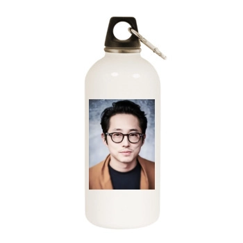 Steven Yeun White Water Bottle With Carabiner