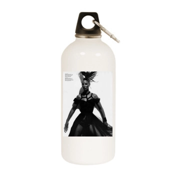 Christy Turlington White Water Bottle With Carabiner