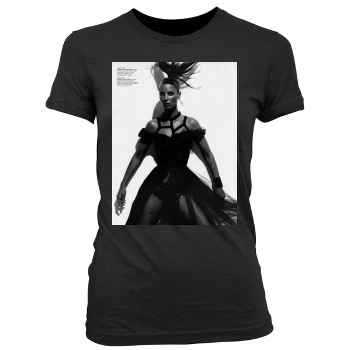 Christy Turlington Women's Junior Cut Crewneck T-Shirt