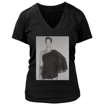 Christy Turlington Women's Deep V-Neck TShirt