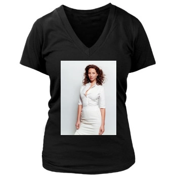 Christy Turlington Women's Deep V-Neck TShirt