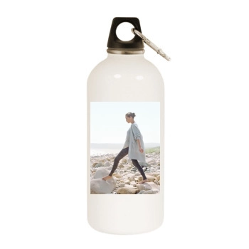 Christy Turlington White Water Bottle With Carabiner