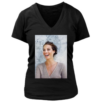 Christy Turlington Women's Deep V-Neck TShirt