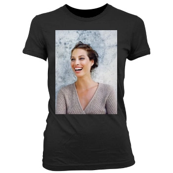 Christy Turlington Women's Junior Cut Crewneck T-Shirt