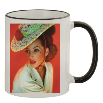 Christy Turlington 11oz Colored Rim & Handle Mug