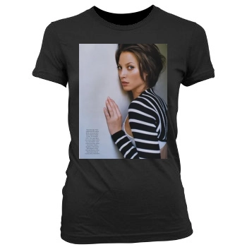 Christy Turlington Women's Junior Cut Crewneck T-Shirt