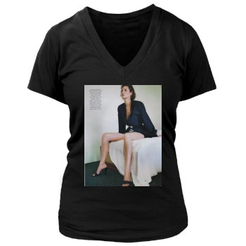 Christy Turlington Women's Deep V-Neck TShirt