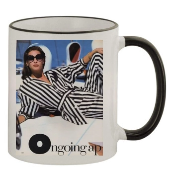 Christy Turlington 11oz Colored Rim & Handle Mug