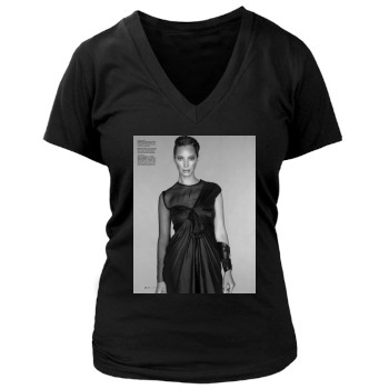 Christy Turlington Women's Deep V-Neck TShirt