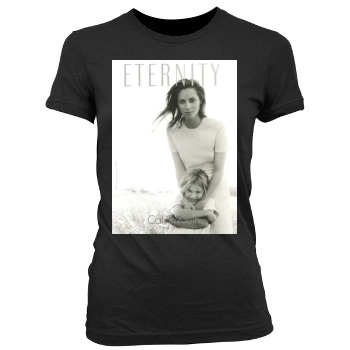 Christy Turlington Women's Junior Cut Crewneck T-Shirt