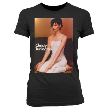 Christy Turlington Women's Junior Cut Crewneck T-Shirt