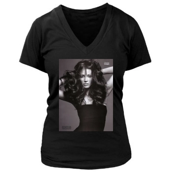 Christy Turlington Women's Deep V-Neck TShirt