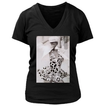 Christy Turlington Women's Deep V-Neck TShirt